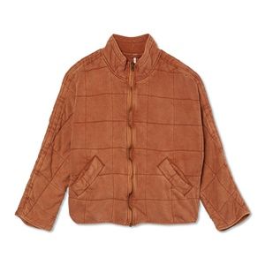 A67 New Free People Dolman Quilted Knit Jacket